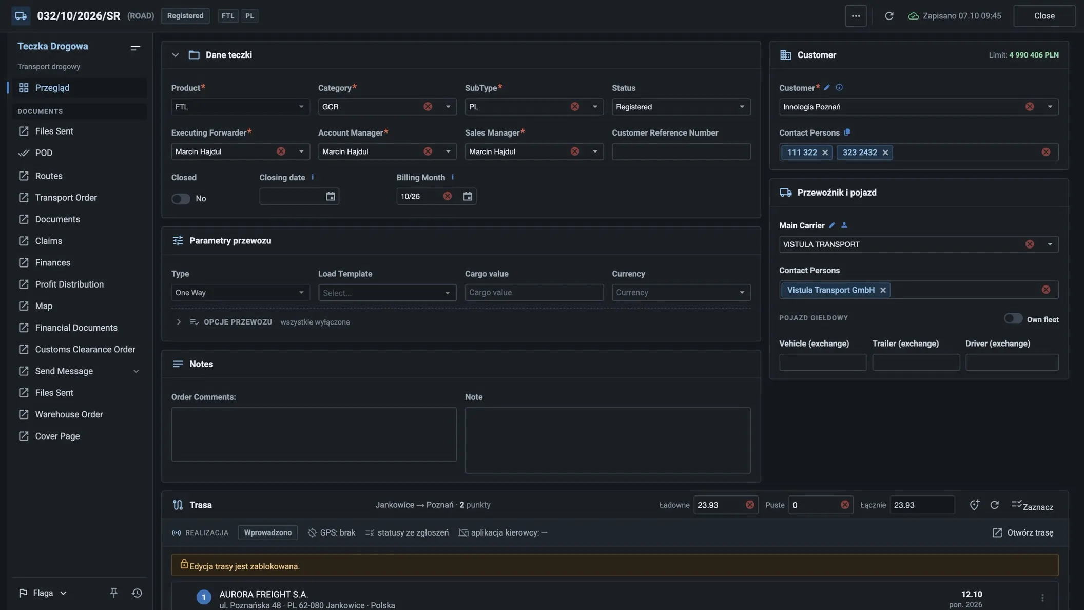 Road file in dark mode