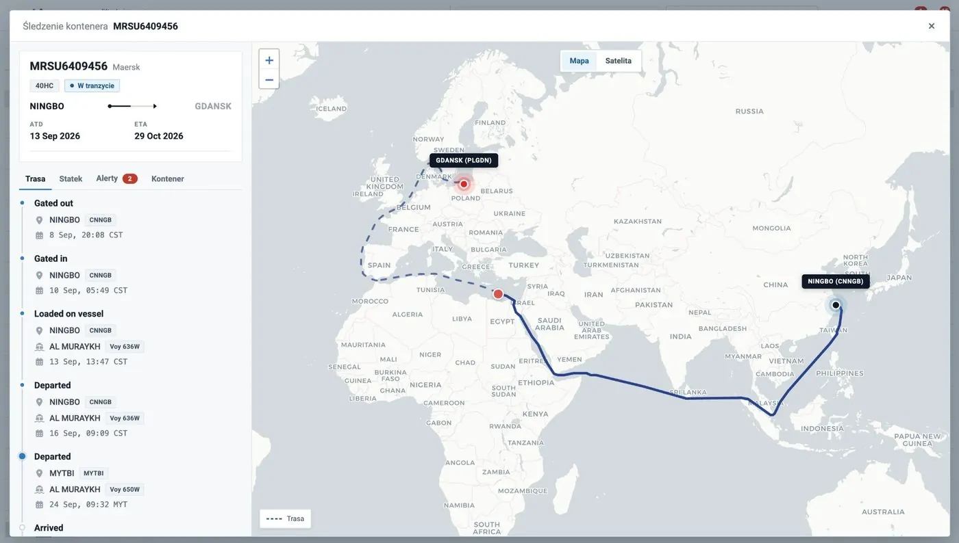 CargoTracking on the map